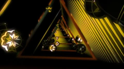 Background flight in sci-fi tunnel. Stock Illustration