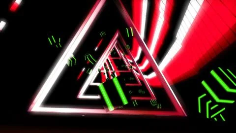 Background flight in sci-fi tunnel. 3D rendering Stock Illustration