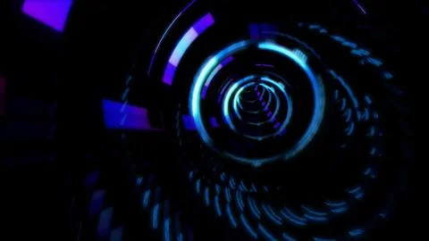 Background flight in sci-fi tunnel. 3D rendering Stock Illustration