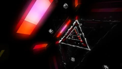 Background flight in sci-fi tunnel. 3D rendering Stock Illustration