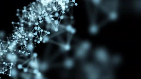 Background of floating molecular structure Vidéo 330585951