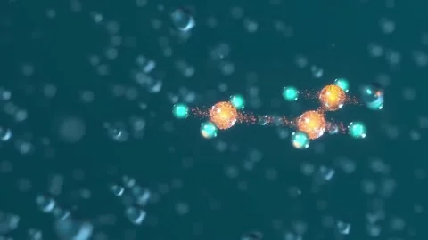 Background of floating molecular structure Vídeos de archivo 330586012