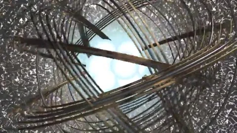 Background of floating molecular structure 库存影片 330586263