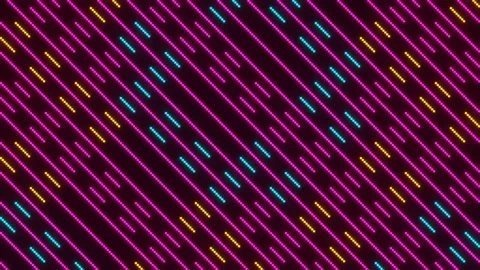 Background of floating neon pixel lines Stock Footage 170826339