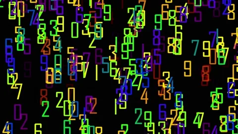 Background floating numbers Stock Footage 134290855