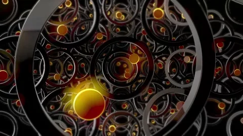 Background Floating Rotation of 3D Objects. 4K Stock Footage 292868557