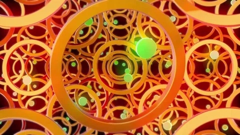 Background Floating Rotation of 3D Objects 02. 4K Stock Footage 292869463