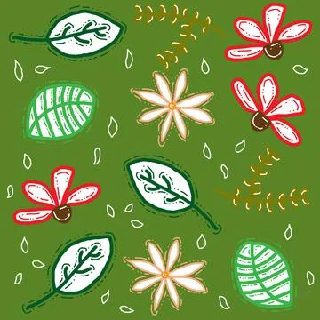 Background floral pattern abstract natural illustration design for wallpaper Stock Illustration