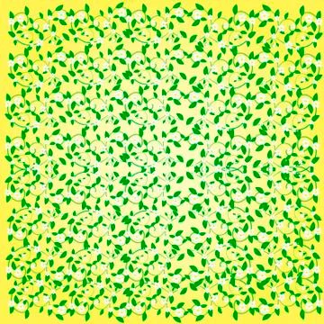 Background from flower and sheet Stock Illustration