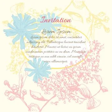 Background flower frame Stock Illustration