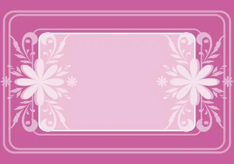 Background, flowers and frame Stock Illustration
