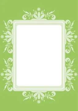 Background, flowers and frame Illustrazione stock