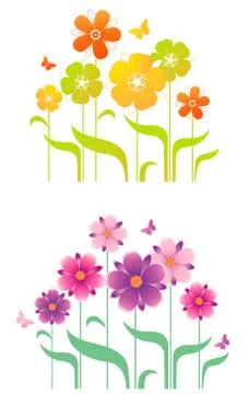Background with flowers Stock Illustration