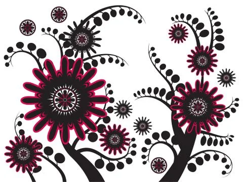 Background with flowers Stock Illustration