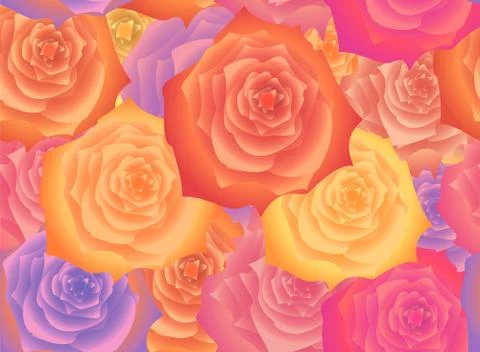 Background of the flowers of roses. Stock Illustration