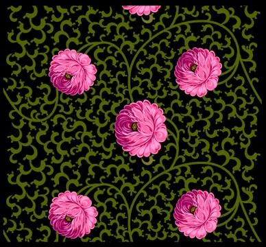 Background of flowers roses Stock Illustration