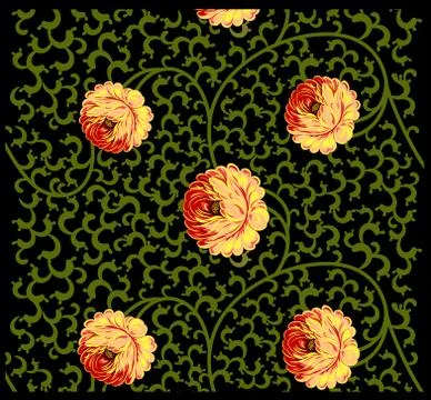 Background of flowers roses Stock Illustration