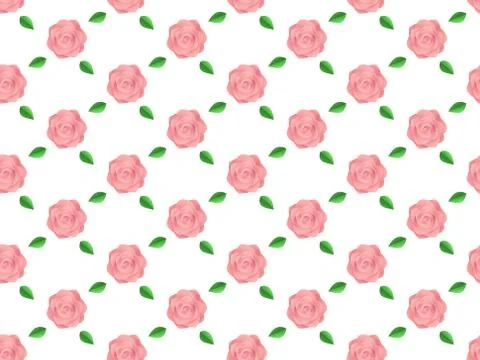 Background flowers roses pattern seamless vector illustration Stock Illustration