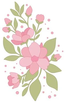 Background with flowers. vector graphics Illustrazione stock