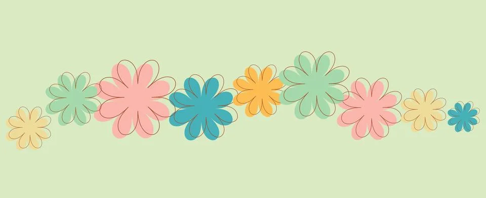 Background with flowers. vector graphics Illustrazione stock