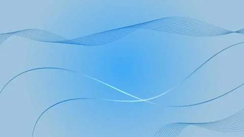 Background with flowing curved wave lines and gradient texture.ai Illustrazione stock