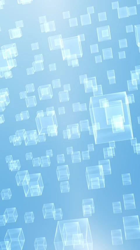 Background from flying glass rectangles. 動画素材 240724063