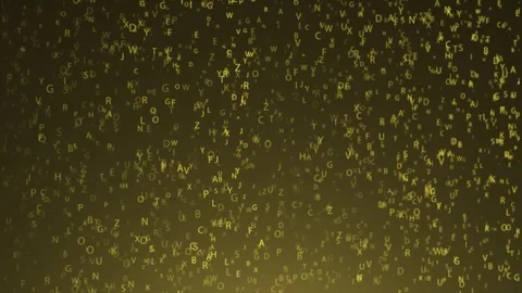 Background of flying letters. Background soaring with the alphabet Stock Footage 82303934