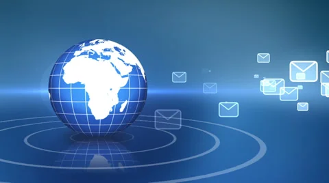 Background flying mails in earth 스톡 동영상 33848601