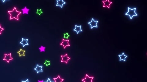Background with flying neon stars Stock Footage 170062980