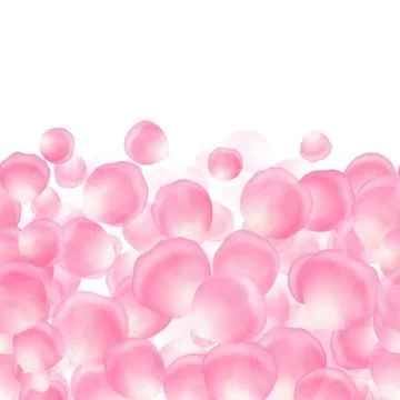 Background with flying pink petals Stock Illustration