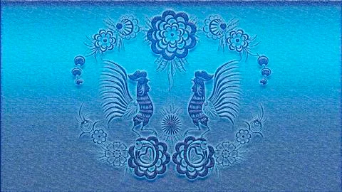 Background with folk patterns Stock Illustration