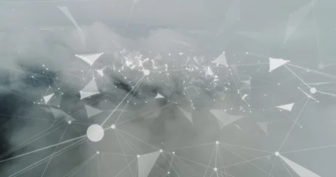 Background footage with cloud computing connection concept. Stock Footage 90496860