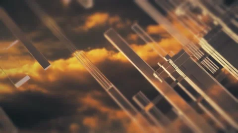 Background footage with clouds and lines grange style Stock Footage 61799123