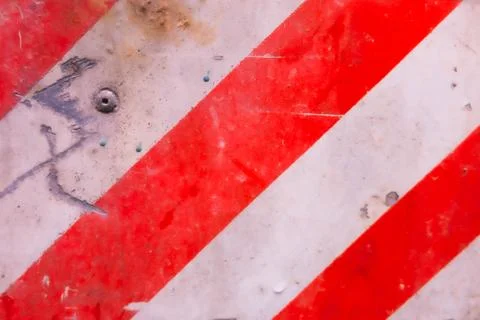 Background forbidden red and white stripes of the forbidden fence Stock Photos