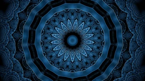 Background in the form of a blue flower, beautiful animation Video stock 166425932