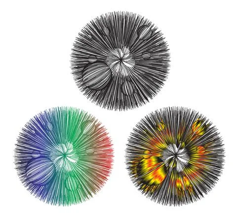 Background in the form of an explosion of rays Stock-Illustration