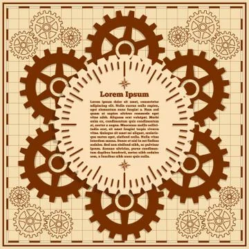Background in the form of gears. Stock Illustration