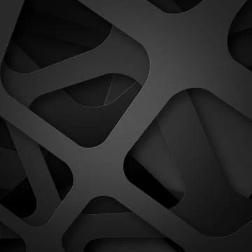 Background in the form of a gray abstract grid. Layers with a shadow Stock Illustration