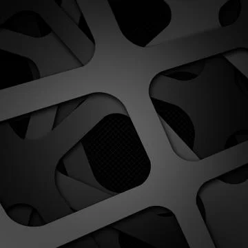Background in the form of a gray abstract grid. Layers with a shadow Stock-Illustration
