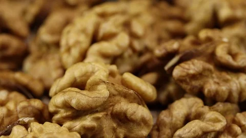 Background in the form of a heap of walnuts Stock Footage 124133070