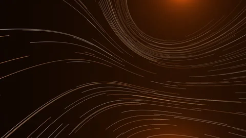 Background in the form of particle tracks moving along bizarre curves. Stock Footage 268994319