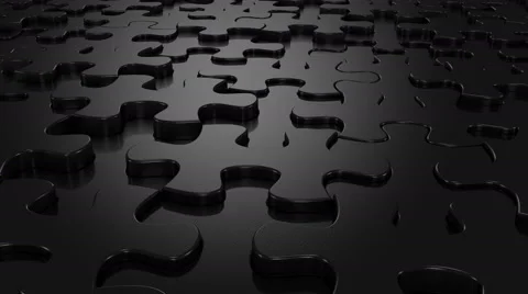 Background Formed From Moving Puzzles Stock Footage 60800164
