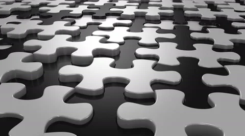 Background Formed From Moving Puzzles Stock Footage 60887316
