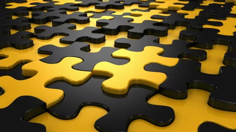 Background Formed From Moving Puzzles Stock Footage 60887595