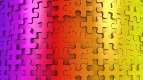 Background Formed From Moving Puzzles Stock Footage 61263749
