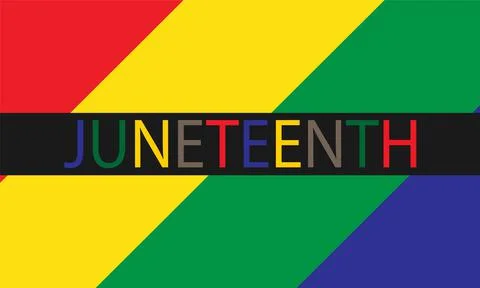 Background four colors for juneteenth Stock Illustration