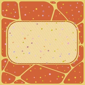 Background, frame and mosaic Stock Illustration