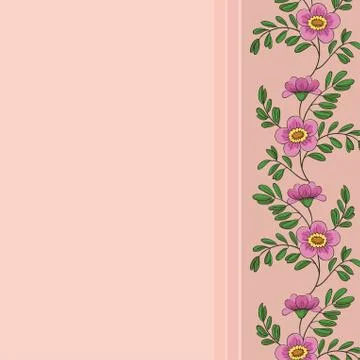 Background, frame of flowers Stock Illustration