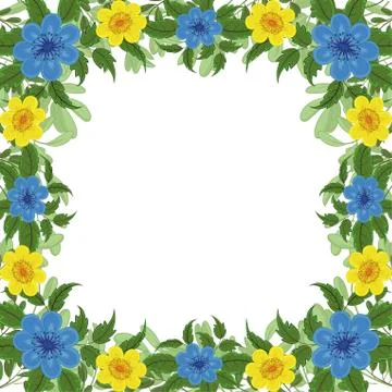 Background, frame of flowers Stock Illustration