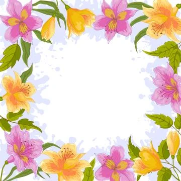 Background, frame from flowers Stock Illustration